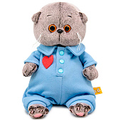 Игрушка Кот Басик baby в голубом комбинезоне с сердечком Budi Basa BB-155 1